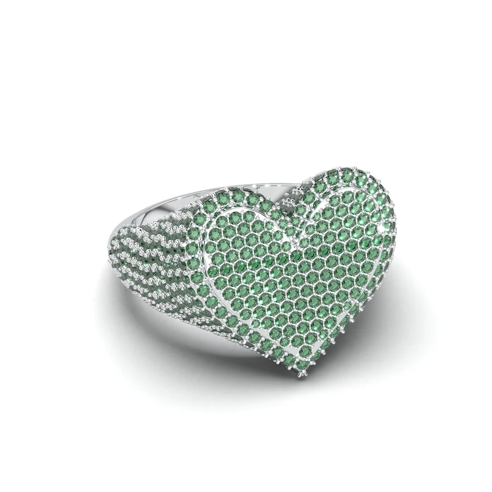 Emerald pavé