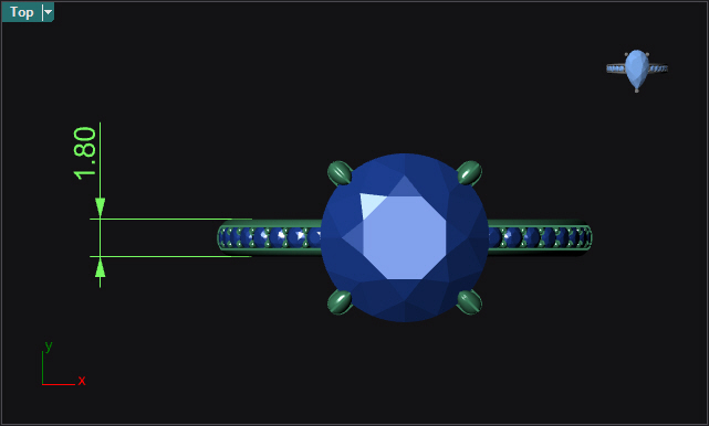 Ring CAD top view